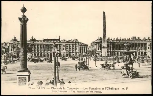 CPA Paris Place de la Concorde Platz der Eintracht 1921