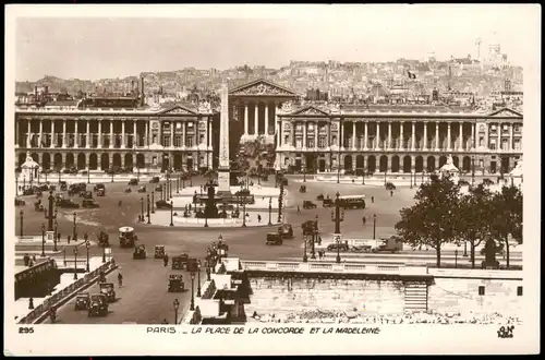CPA Paris PLACE DE LA CONCORDE ET LA MADELEINE 1930