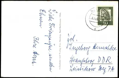 Ansichtskarte Bad Heilbrunn Mehrbildkarte mit diversen Ortsansichten 1962