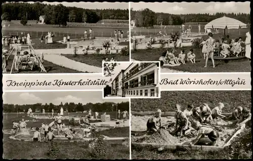 Bad Wörishofen Mehrbildkarte Kinder-Heilstätte, Kinder Freibad uvm. 1965