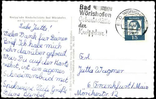 Bad Wörishofen Mehrbildkarte Kinder-Heilstätte, Kinder Freibad uvm. 1965