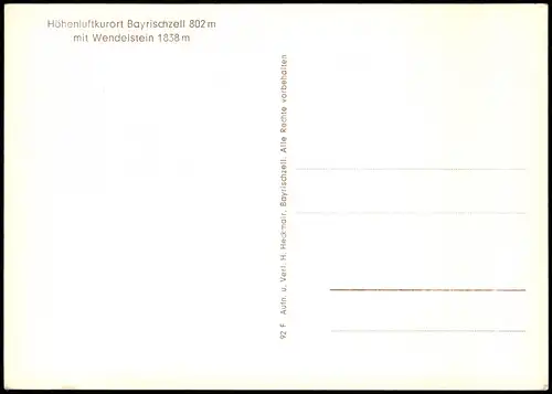 Ansichtskarte Bayrischzell Panorama-Ansicht mit Wendelstein 1970