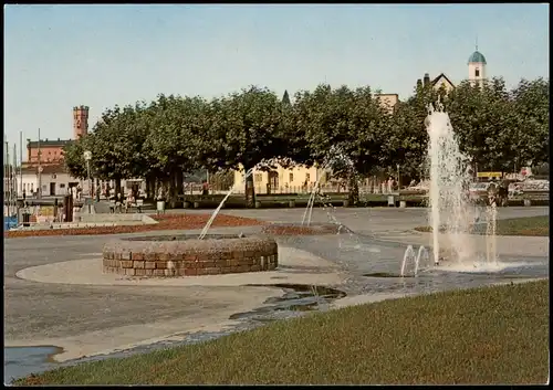 Langenargen am Bodensee Ortspartie mit Springbrunnen-Anlage 1963