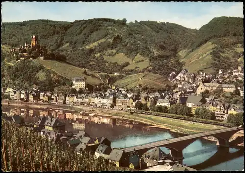 Ansichtskarte Cochem Kochem Panorama-Ansicht Mosel, Ortspartie 1965