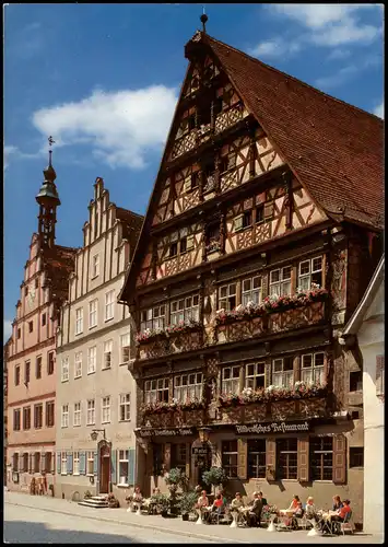 Ansichtskarte Dinkelsbühl Deutsches Haus u. Altdeutsches Restaurant 1975