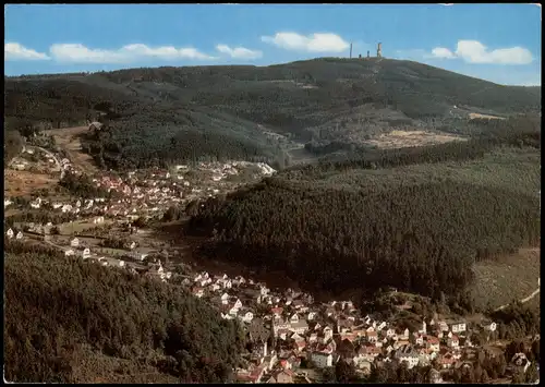 Ansichtskarte Schmitten (Hochtaunus) Luftbild Luftaufnahme Ort im Taunus 1975