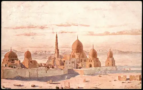 Postcard Kairo القاهرة Stadt, Tempel 1928