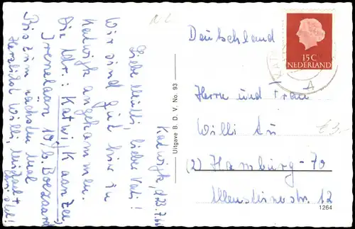 Postkaart Katwijk aan Zee Voorstraat 1965