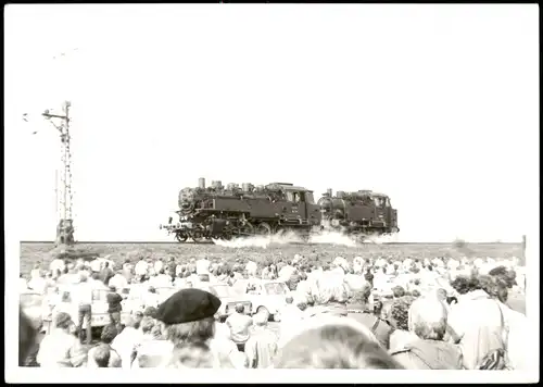 Foto  Dampflokomotiven - Menschenmenge Parade 1968 Privatfoto