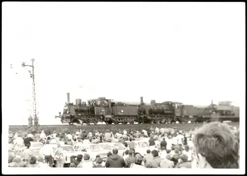 Foto  Dampflokomotiven Parade Menschenmenge# 1972 Privatfoto