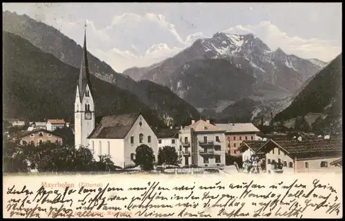 Ansichtskarte Mayrhofen Stadtpartie 1906