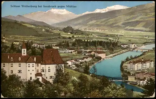 Ansichtskarte Innsbruck Schloss Weiherburg gegen Mühlau 1914