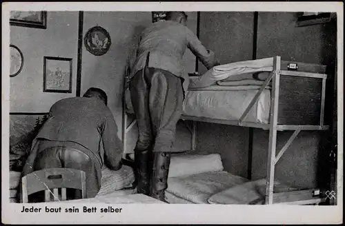 Jeder baut sein Bett Selbst Stube Militär/Propaganda - 2.WK  1941