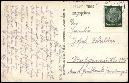 Ansichtskarte Hildesheim Wedekindhaus / Storrehaus 1939