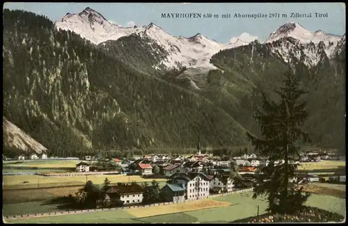 Ansichtskarte Mayrhofen Blick auf die Stadt 1926
