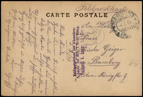 CPA  Haubourdin Place Sadi-Carnot., Cafe 1917  gel. div. Feldpoststempel