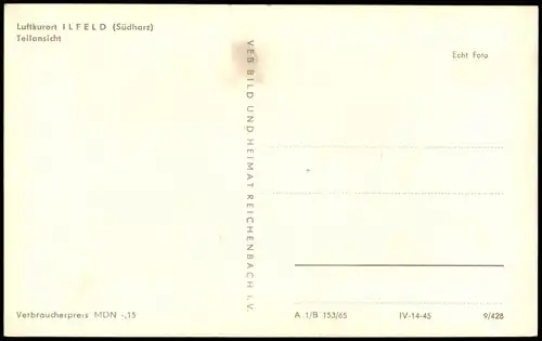 Ansichtskarte Ilfeld-Harztor Stadtpartie 1965