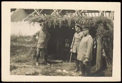 Foto Saint-Mihiel Soldaten vor Kanone 1916 Privatfoto Foto