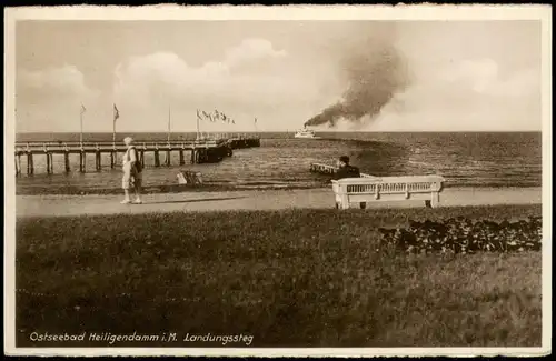 Ansichtskarte Heiligendamm-Bad Doberan Landungssteg Dampfer 1932