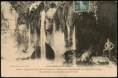 CPA Gourdon Cascade petrifiante du Saut du Loup 1910