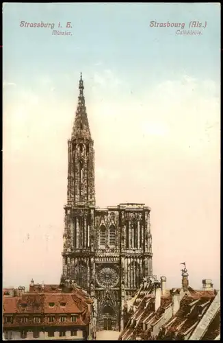 CPA Straßburg Strasbourg Kathedrale 1906
