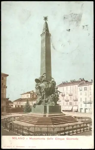 Cartoline Mailand Milano Monumento delle Cinque Giornate 1923