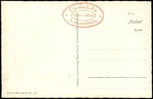 Ansichtskarte Garmisch-Partenkirchen Stadt und Bergkette mit Beschreibung 1964