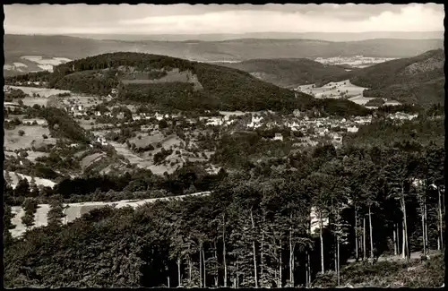Ansichtskarte Lindenfels (Bergstraße) Blick auf die Stadt - Fotokarte 1958