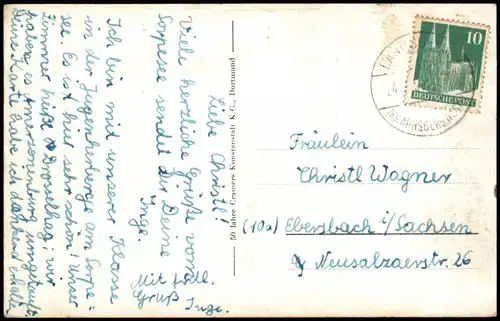 Ansichtskarte Sundern (Sauerland) Sorpesee/Sorpetalsperre Jugendherberge 1963