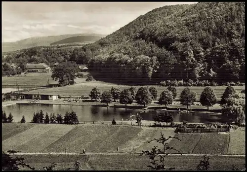Ansichtskarte Bad Thal (Thüringen)-Ruhla Blick auf das Schwimmbad 1965