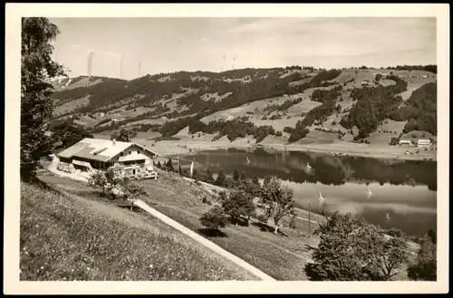 Ansichtskarte Bühl am Alpsee-Immenstadt (Allgäu) Pension Gschwenderhof 1958