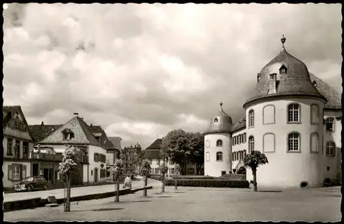 Ansichtskarte Bergzabern Straßenpartie am Schloß 1958