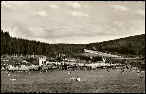 Ansichtskarte Heidenheim an der Brenz Schwimmbad 1963