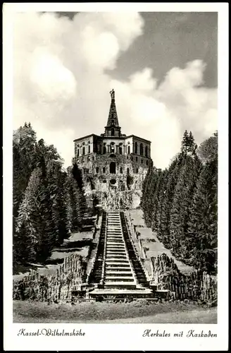 Ansichtskarte Bad Wilhelmshöhe-Kassel Cassel Herkules und Kaskaden 1940