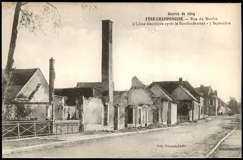 CPA Fère-Champenoise Rue Moulin WK1 1914