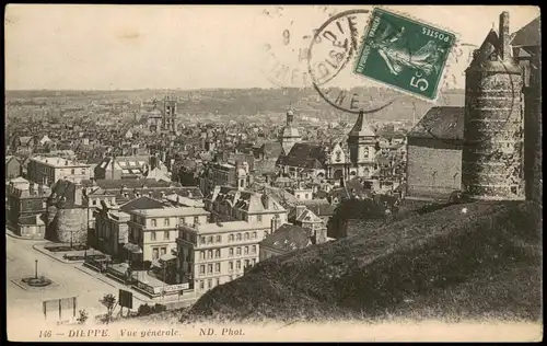 CPA Dieppe Vue generale 1909