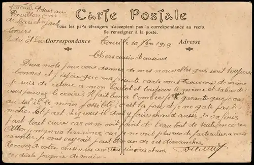 CPA Tours La Tour Charlemagne, le Pont et Comeau 1919