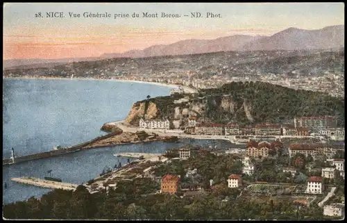 CPA Nizza Nice Vue Générale prise du Mont Boron 1922