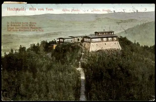 Ansichtskarte Oybin Hochwaldbaude 1912