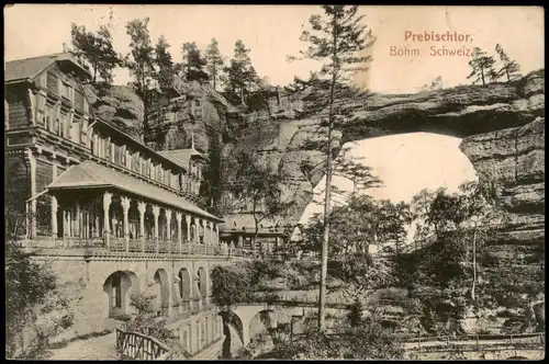 Tetschen-Bodenbach Decín Prebischtor/Pravčicka brana, Restaurant 1918