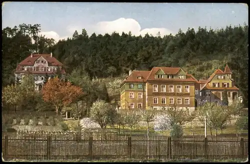 Ansichtskarte Rathen Diakonissenheim Felsengrund mit Haushaltungsschule 1922