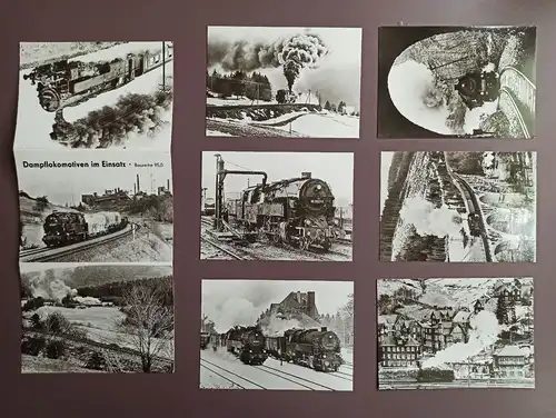 Folder mit 6 Karten: Dampflokomotiven im Einsatz, Baureihe 95,0 1982