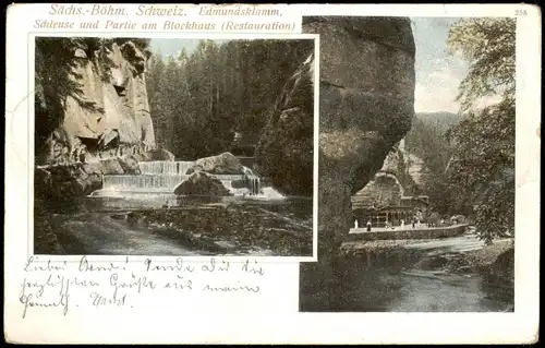 Jonsdorf (CZ) Janov Edmundsklamm / Edmundova Soutěska / Kamnitzklamm 2 Bild 1903