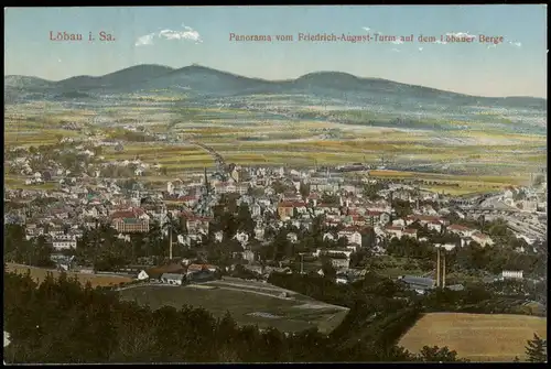 Ansichtskarte Löbau Partie an der Stadt 1914