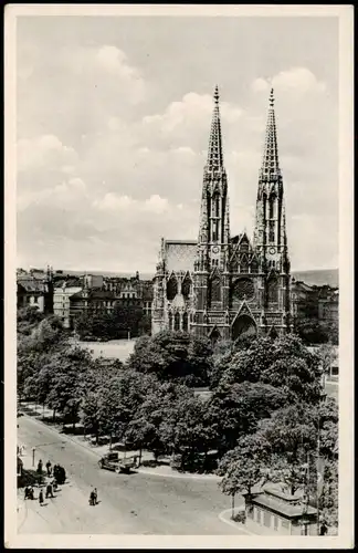 Ansichtskarte Wien Straßen Partie mit Kirche Votivkirche 1930