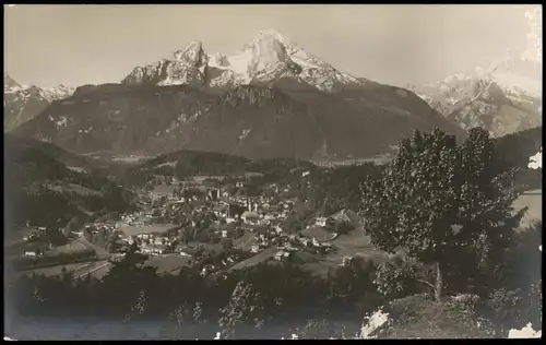 Berchtesgaden Panorama-Ansicht vom Aufstieg der Marxenhöhe 1930