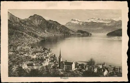 Ansichtskarte Weggis Panorama-Ansicht 1920