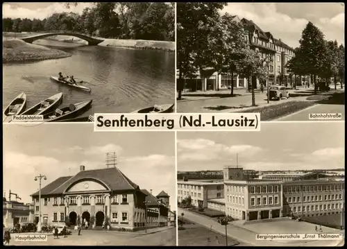 Senftenberg (Niederlausitz) DDR Bergingenieurschule  Hauptbahnhof uvm. 1968