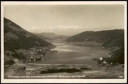 Ossiach Panorama vom Ossiachersee mit Annenheim-Sattendorf und Ossiach 1931/1930