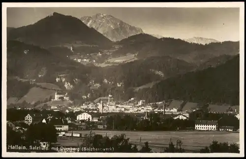 Ansichtskarte Hallein Panorama Ansicht mit Dürnberg (Salzbergwerk) 1927